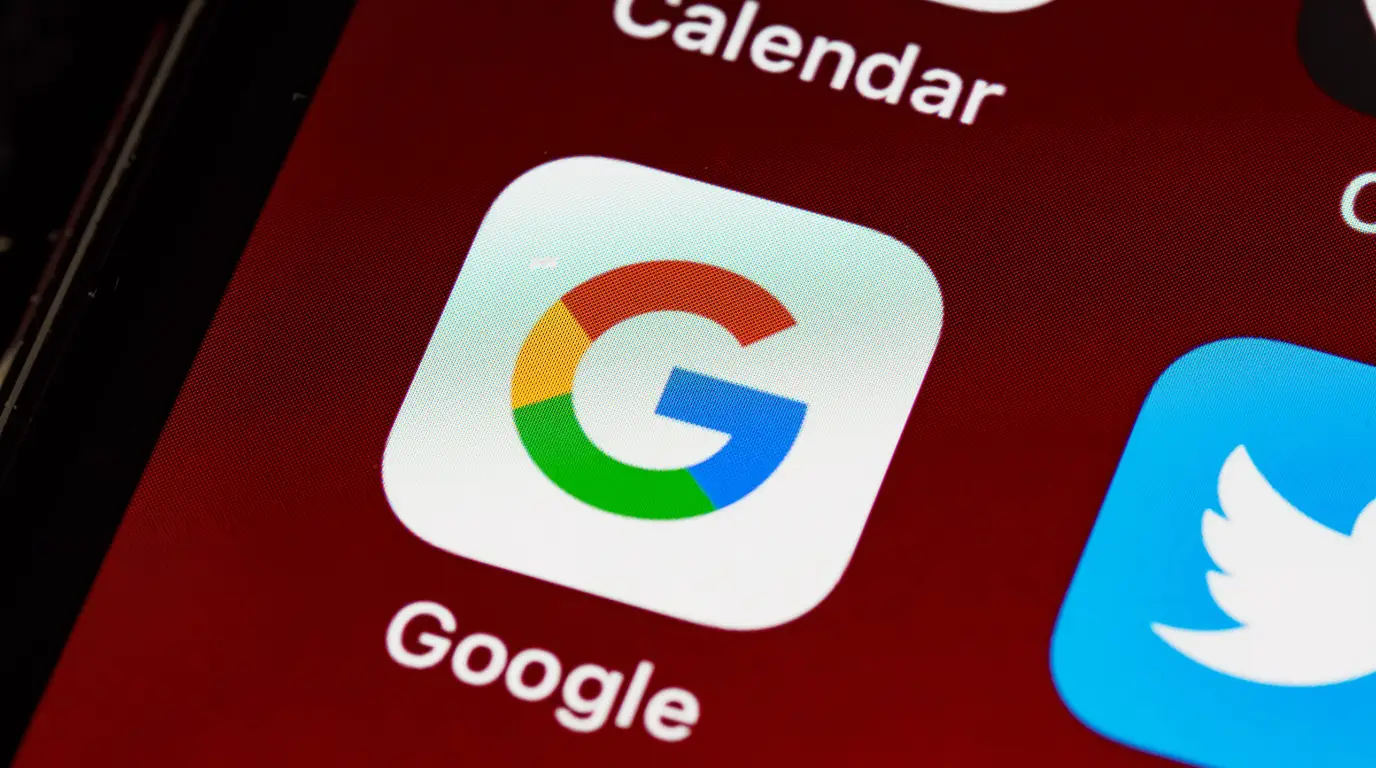 The Google App on an iPhone Screen App Grid